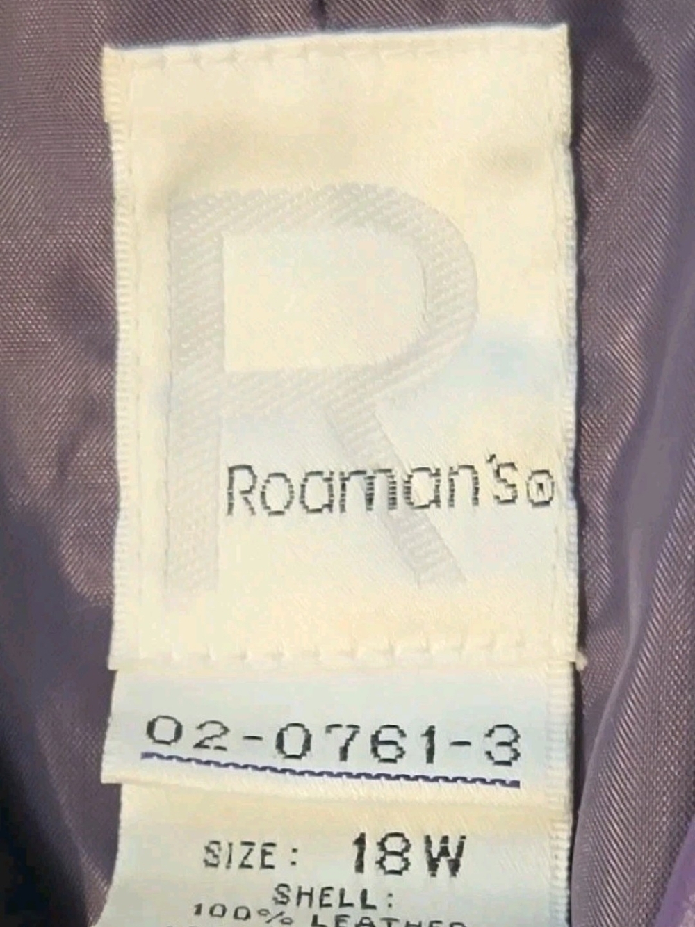 Roaman's Purple Leather Button-Front Jacket - Picture 4 of 13